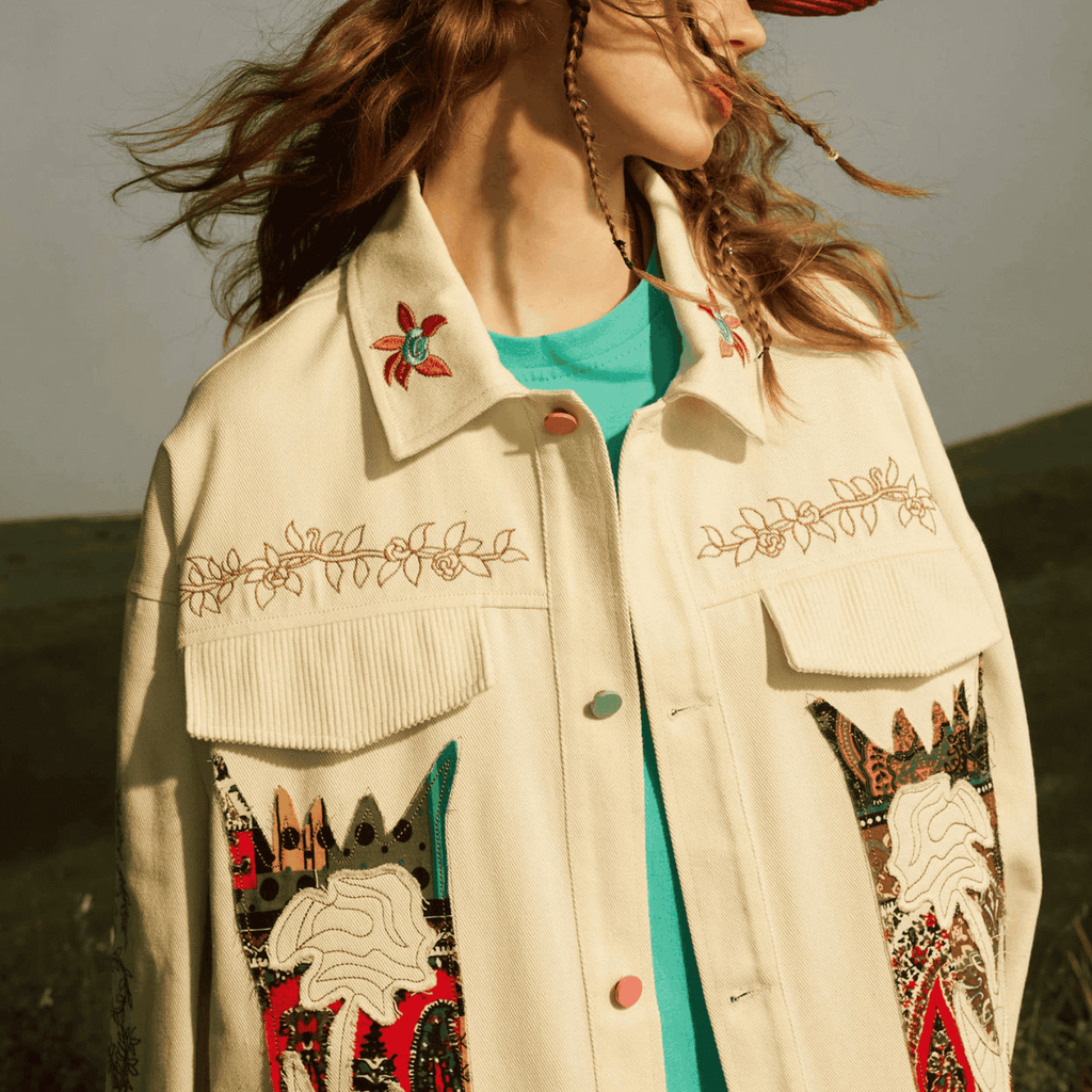 Ethnic Floral Patchwork Jacket