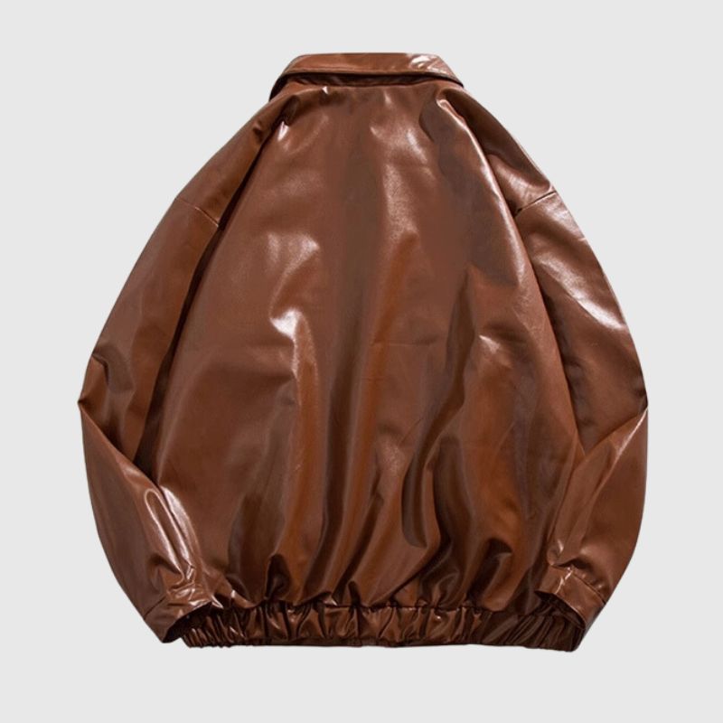 Loose Collar Motorcycle Jacket