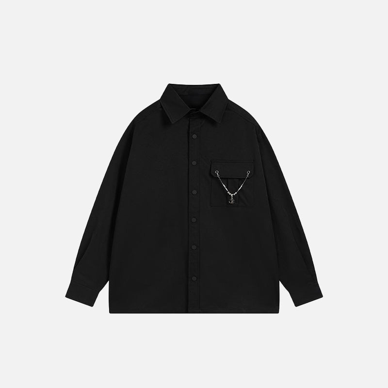 Black Chained Loose Shirt