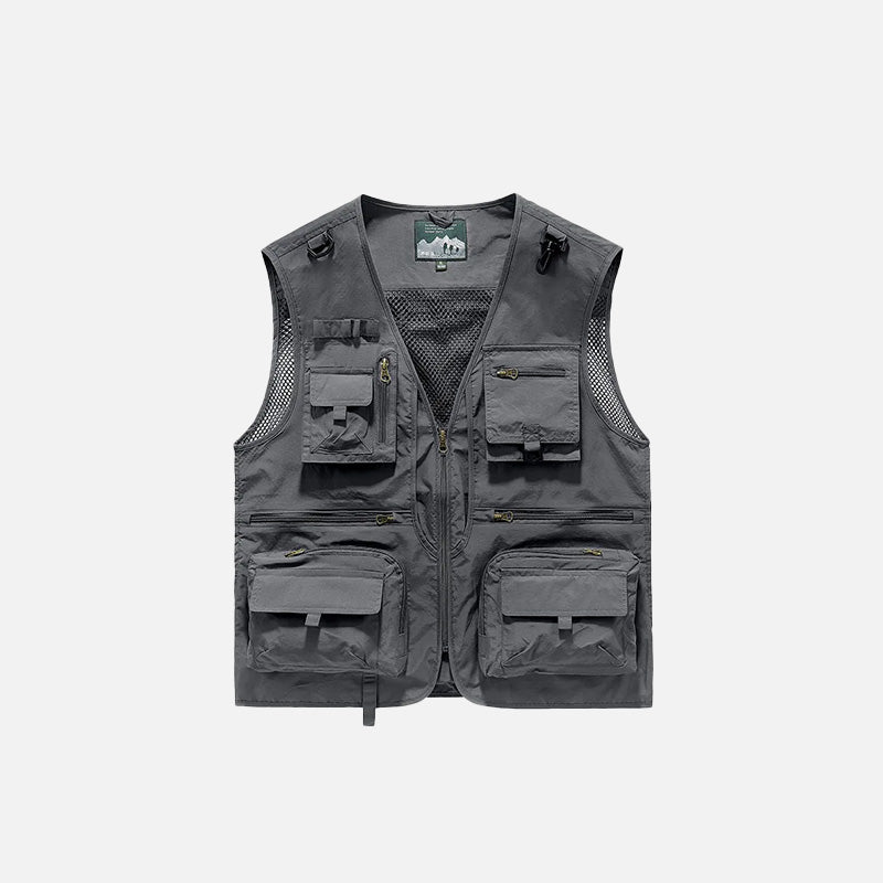 Multi-Pocket Breathable Cargo Vest
