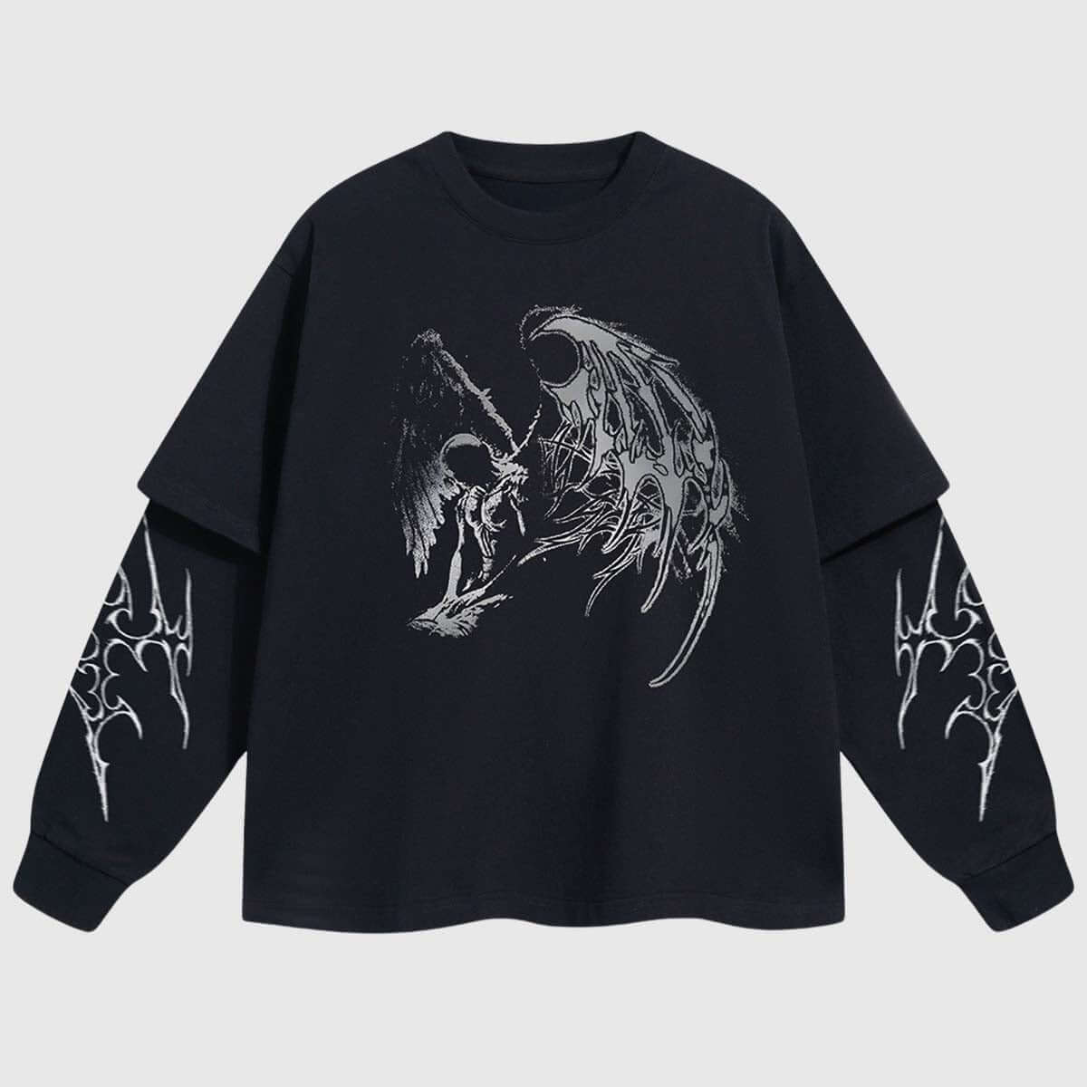 Angel and Thorn Graphic Cotton Sweatshirt