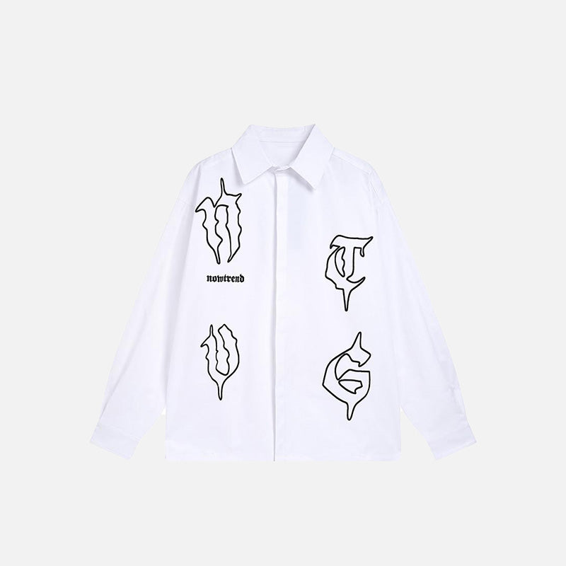 San Andreas Letter Print Shirt