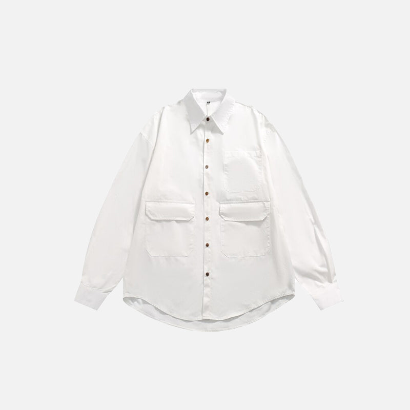 Oversized Solid Color Blank Shirt