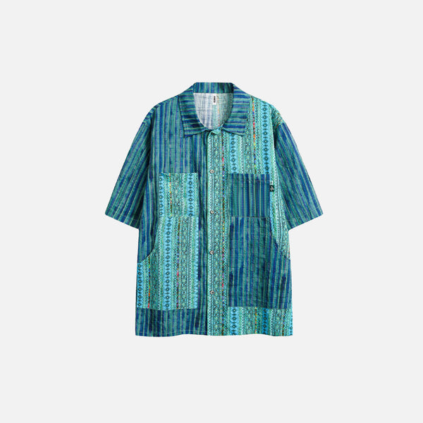 Stylish Vintage Ethnic Stripe Shirt