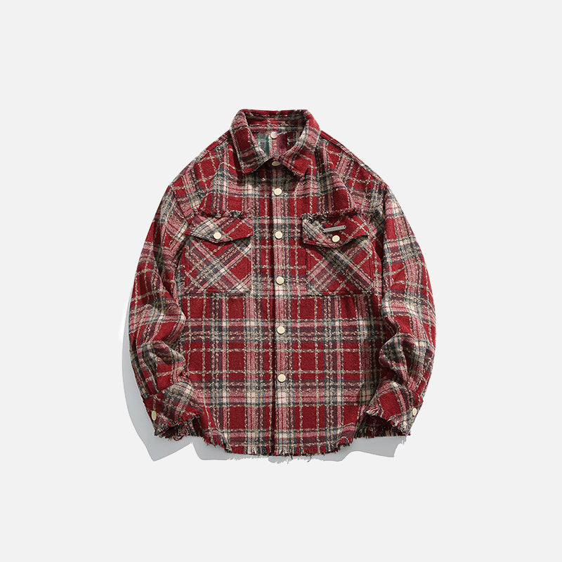 Loose Plaid Shirt