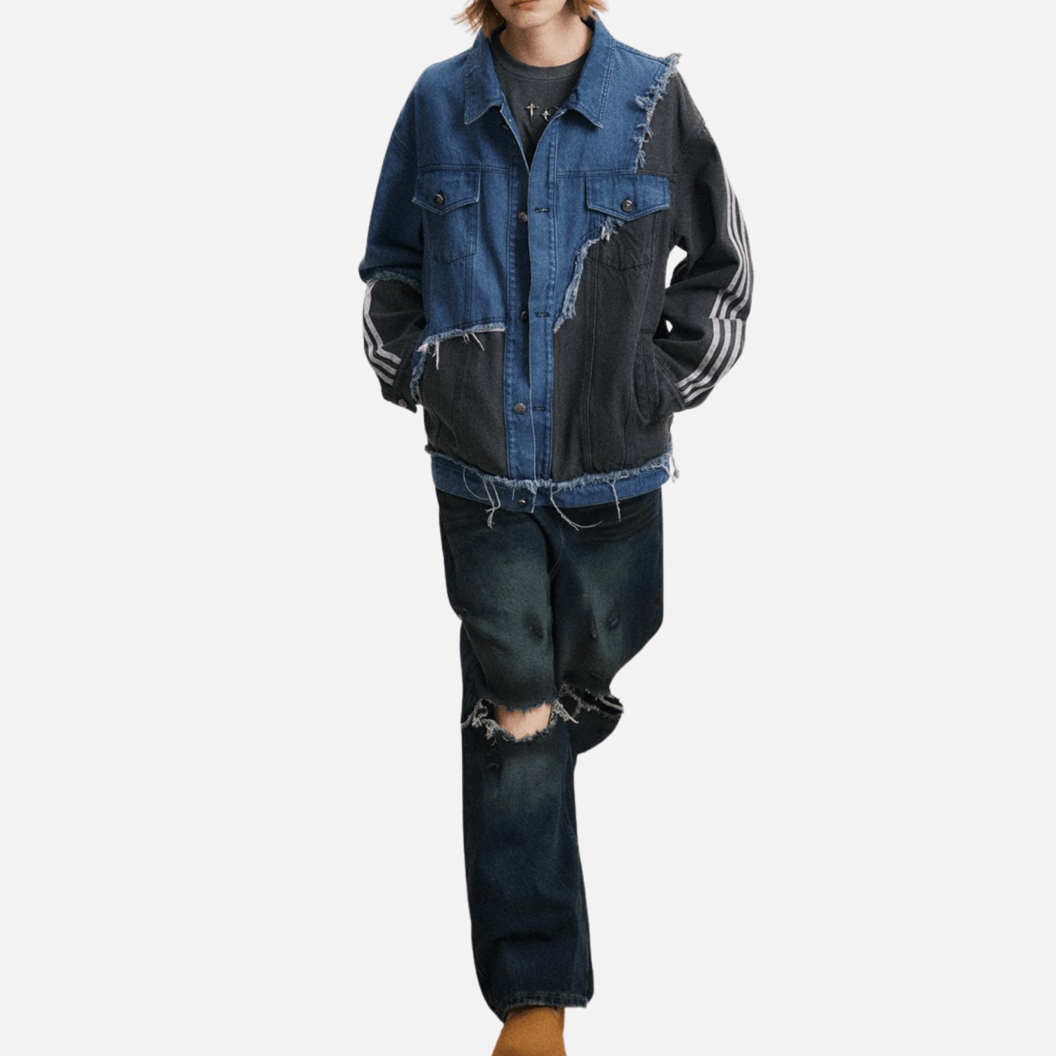 Irregular Patchwork Denim Jacket