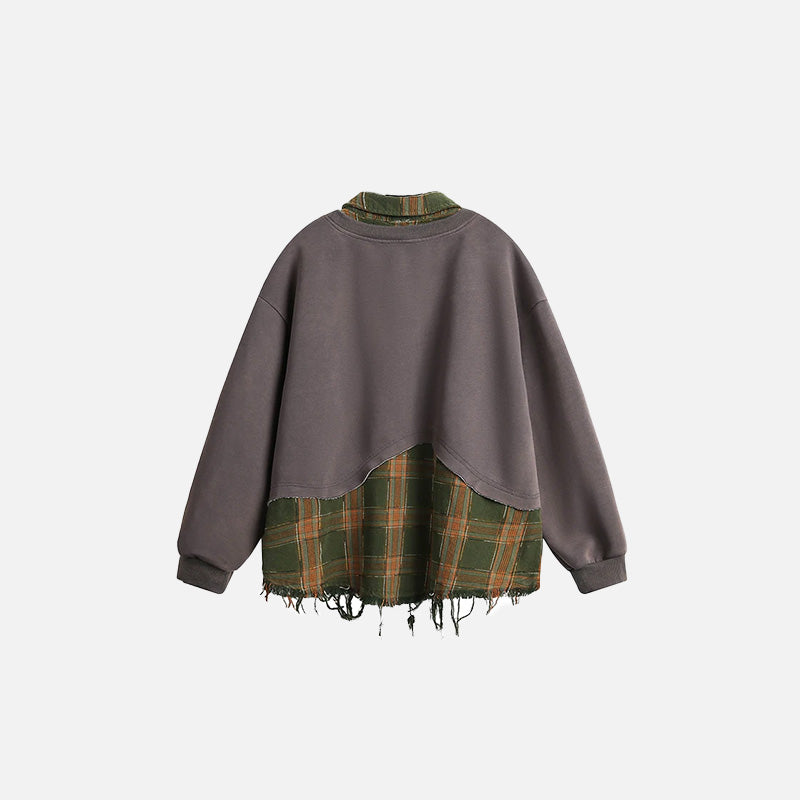 Retro Ripped Patchwork Shirt