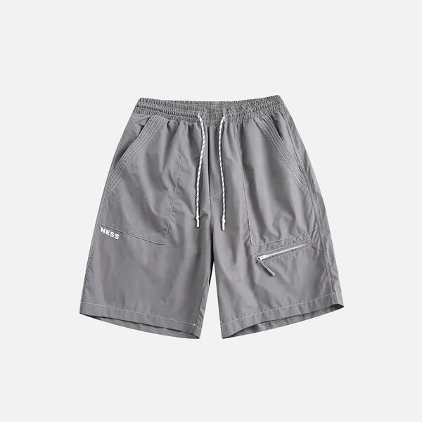 Polyester Elastic Waist Shorts