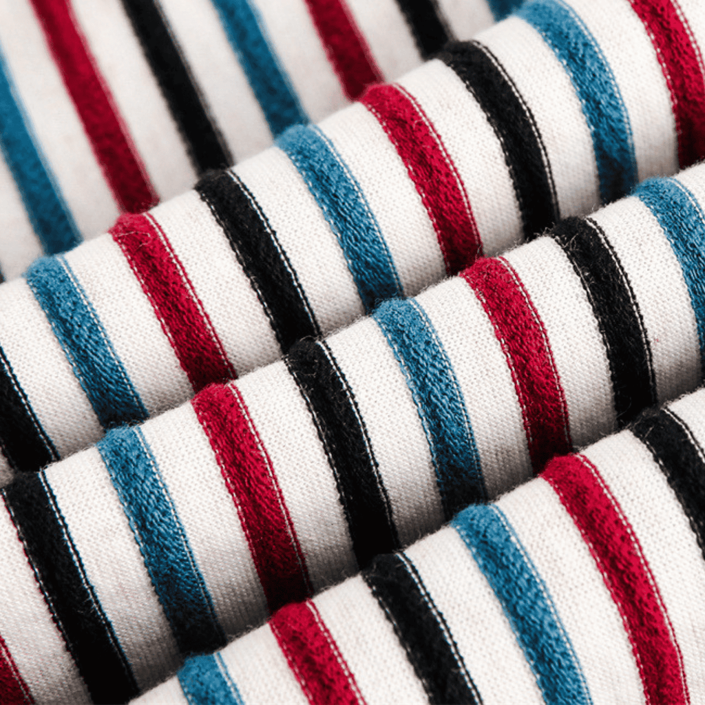 Colorblock Stripe Stand Collar Jacket