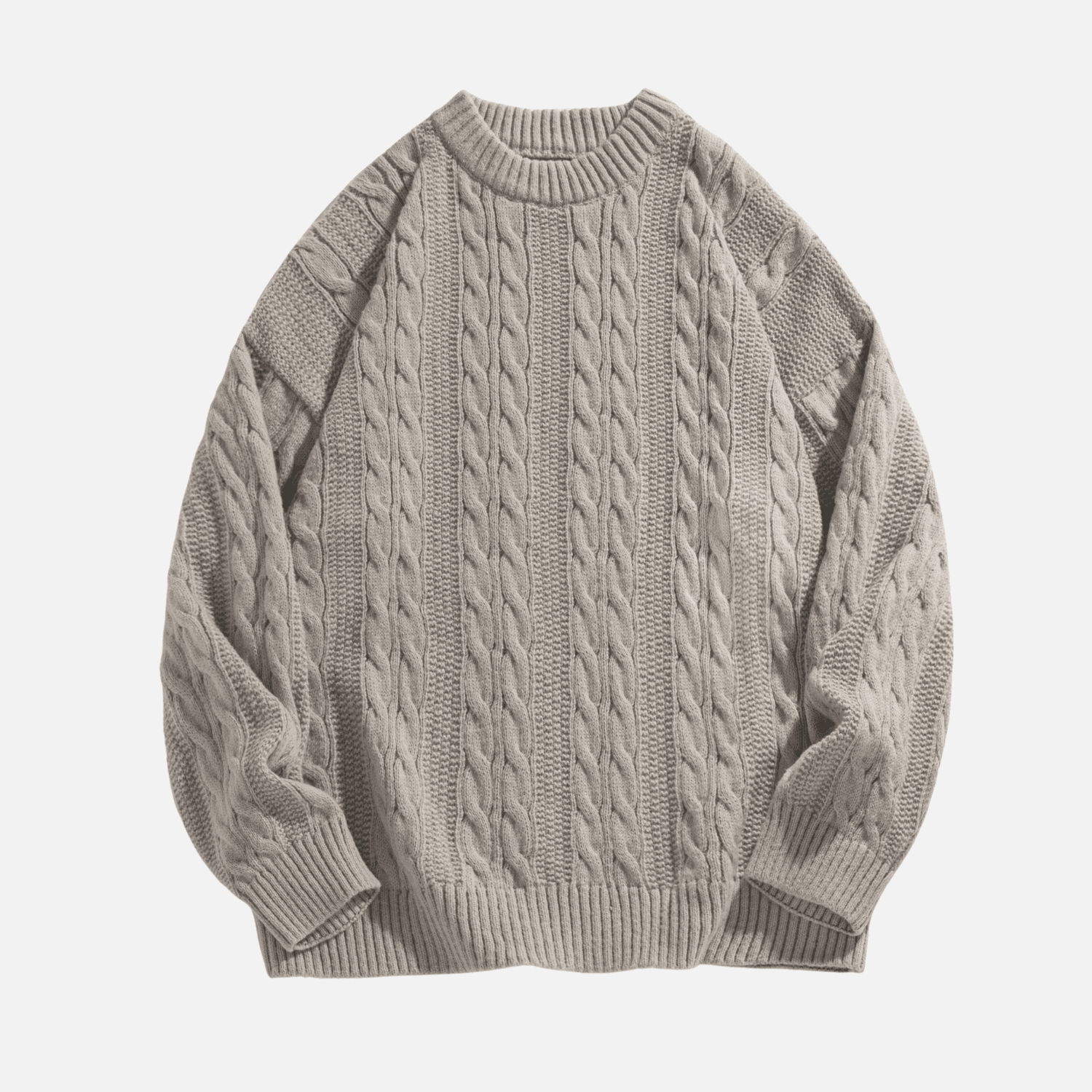 Cable Knit Crewneck Sweater