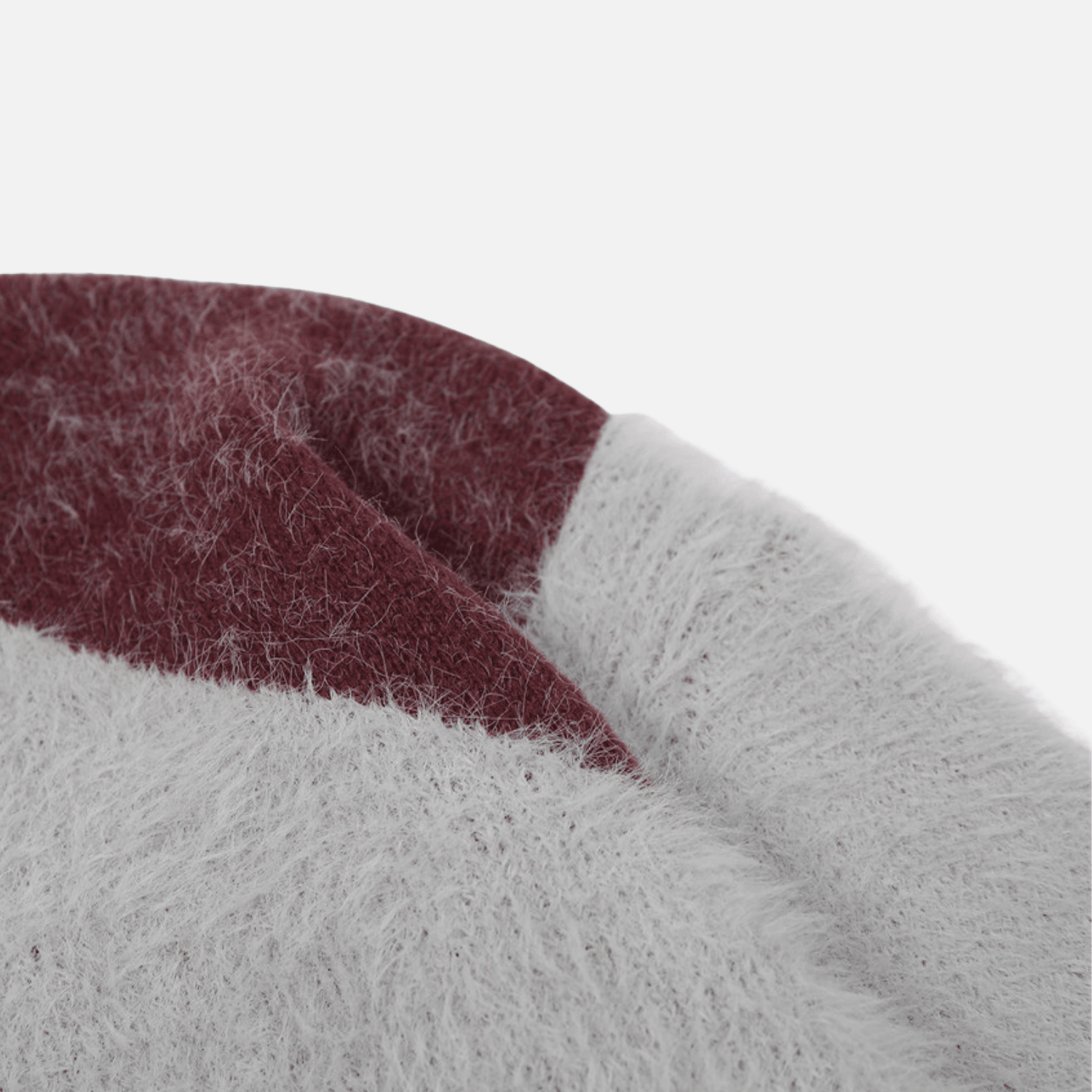 Faux Mink Fuzzy Colorblock Sweater