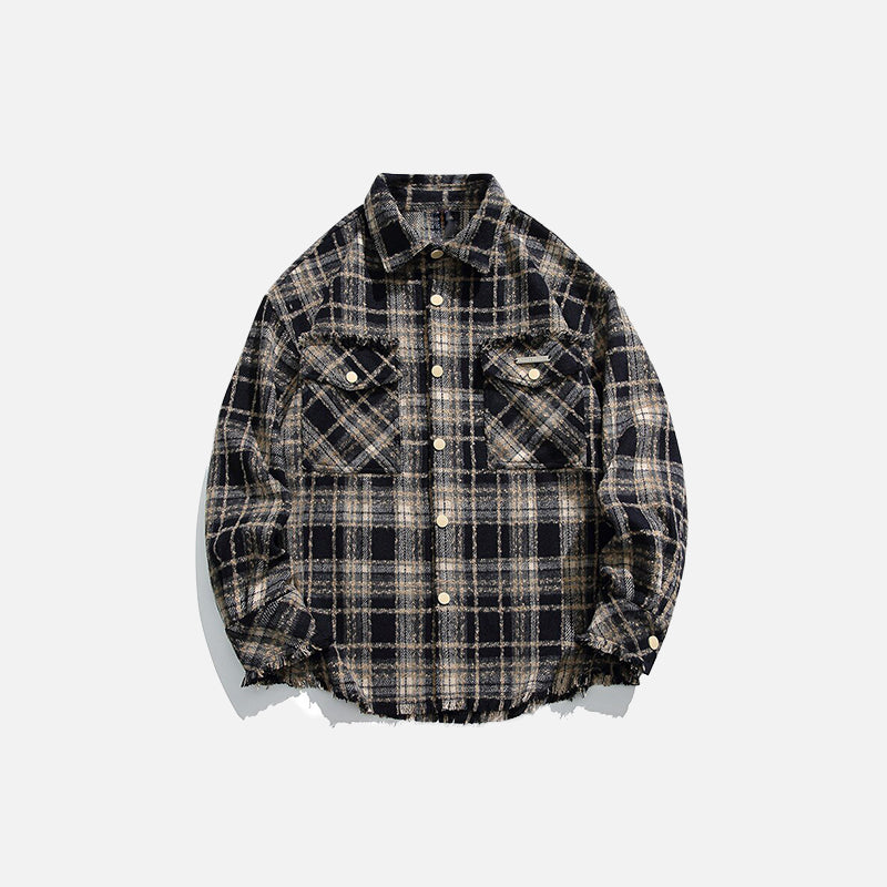Loose Plaid Shirt
