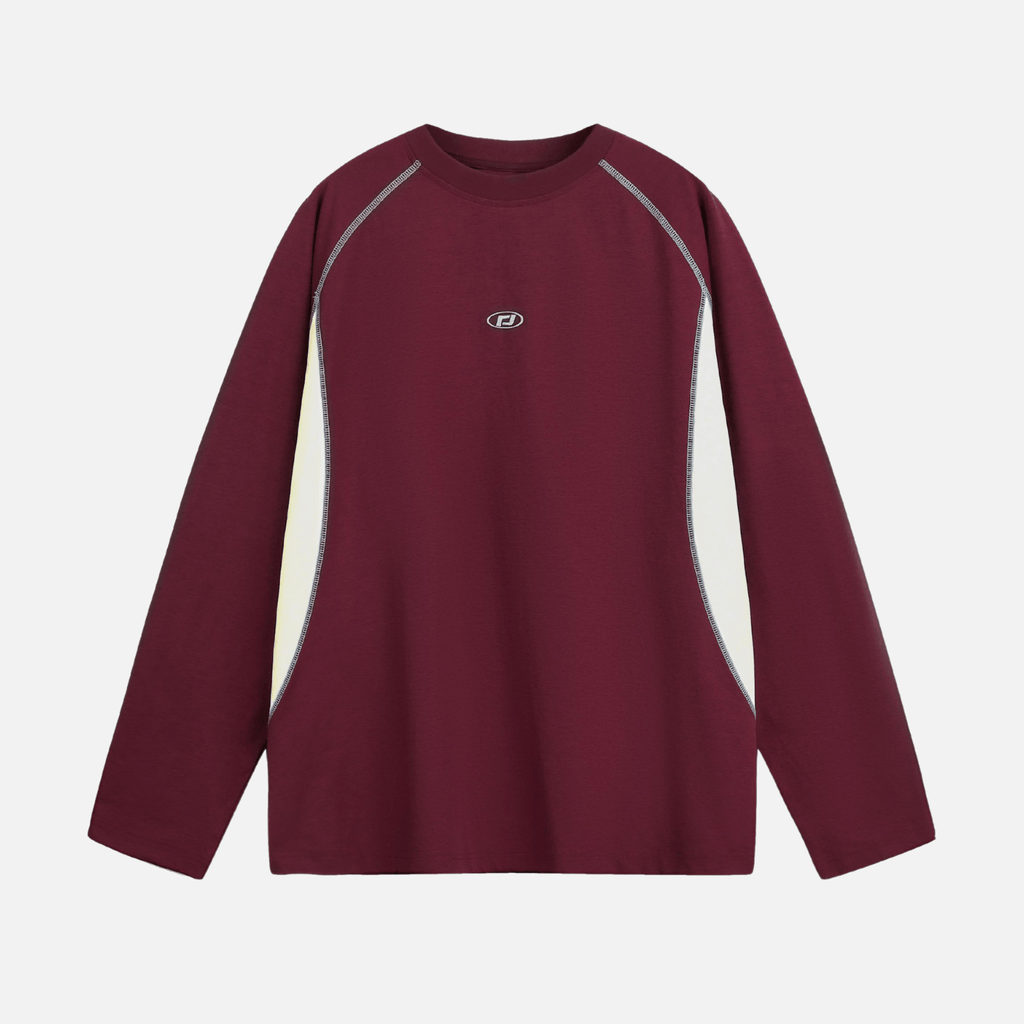 Colorblock Patchwork Long Sleeve T-Shirt