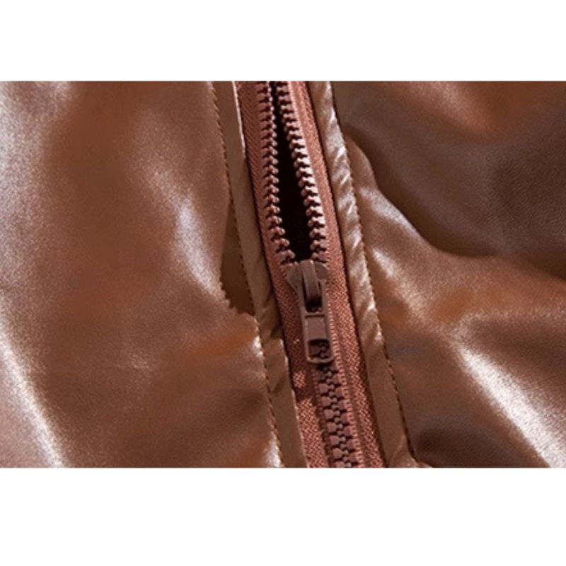 Loose Collar Motorcycle Jacket