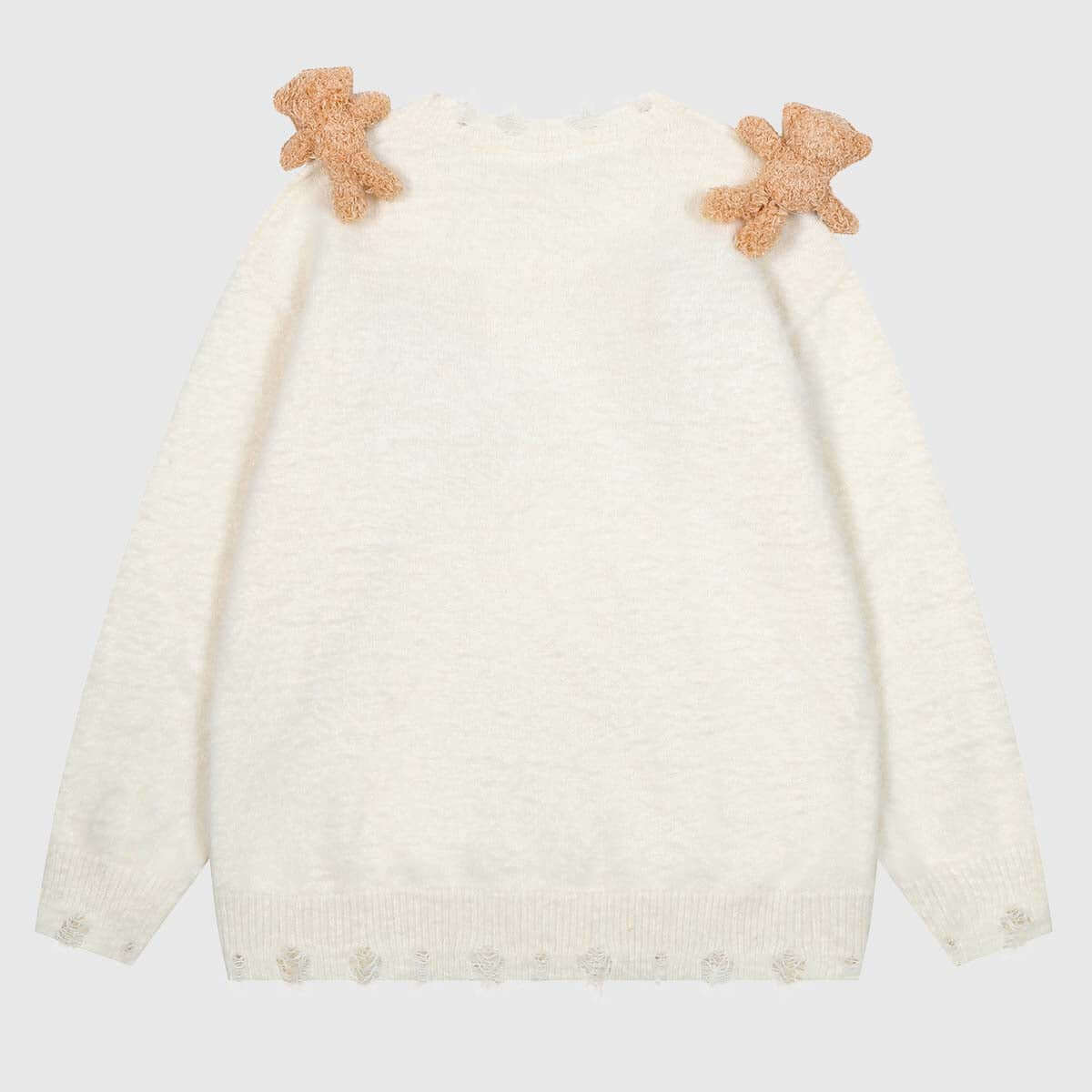Detachable Bear Knit Sweater