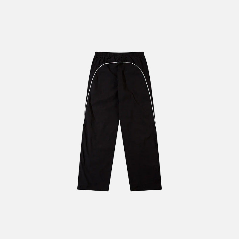 Y2K Black Patchwork Sports Pants
