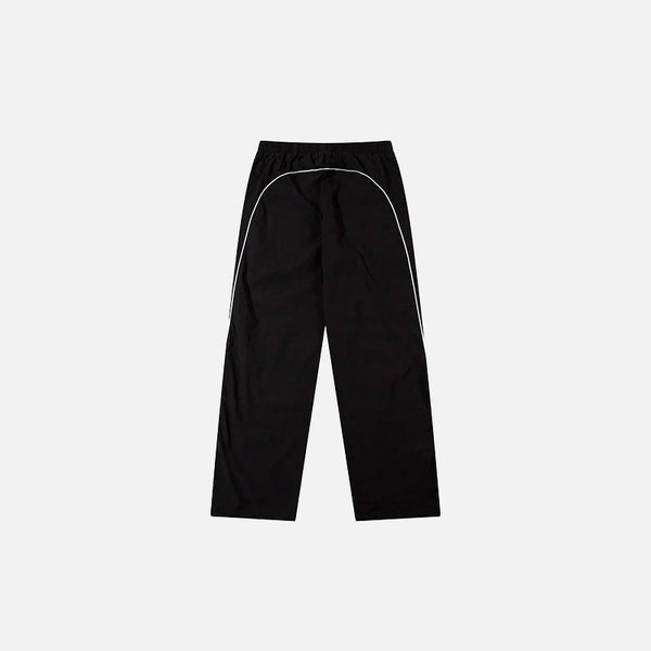 Y2K Black Patchwork Sports Pants