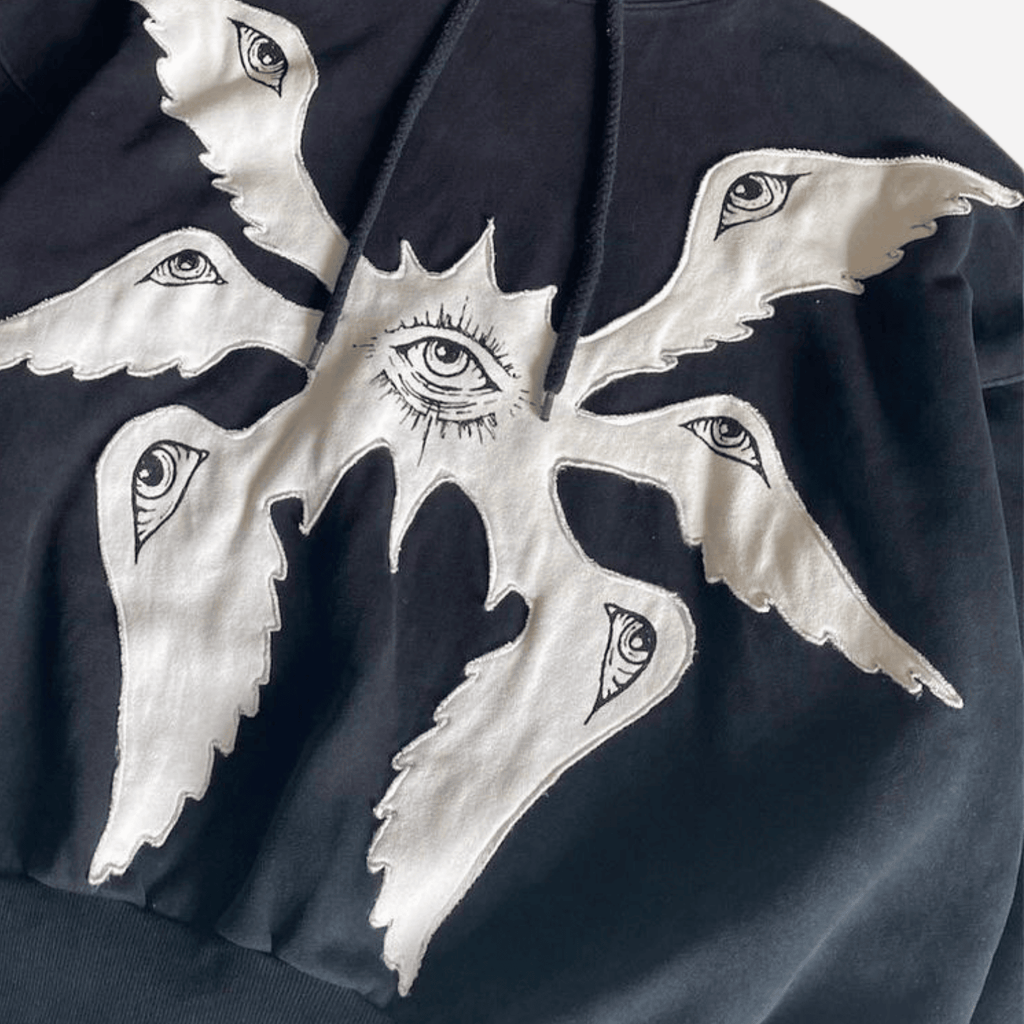 Y2K Devil Eyes Graphic Hoodie