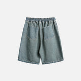 Divine Print Denim Shorts