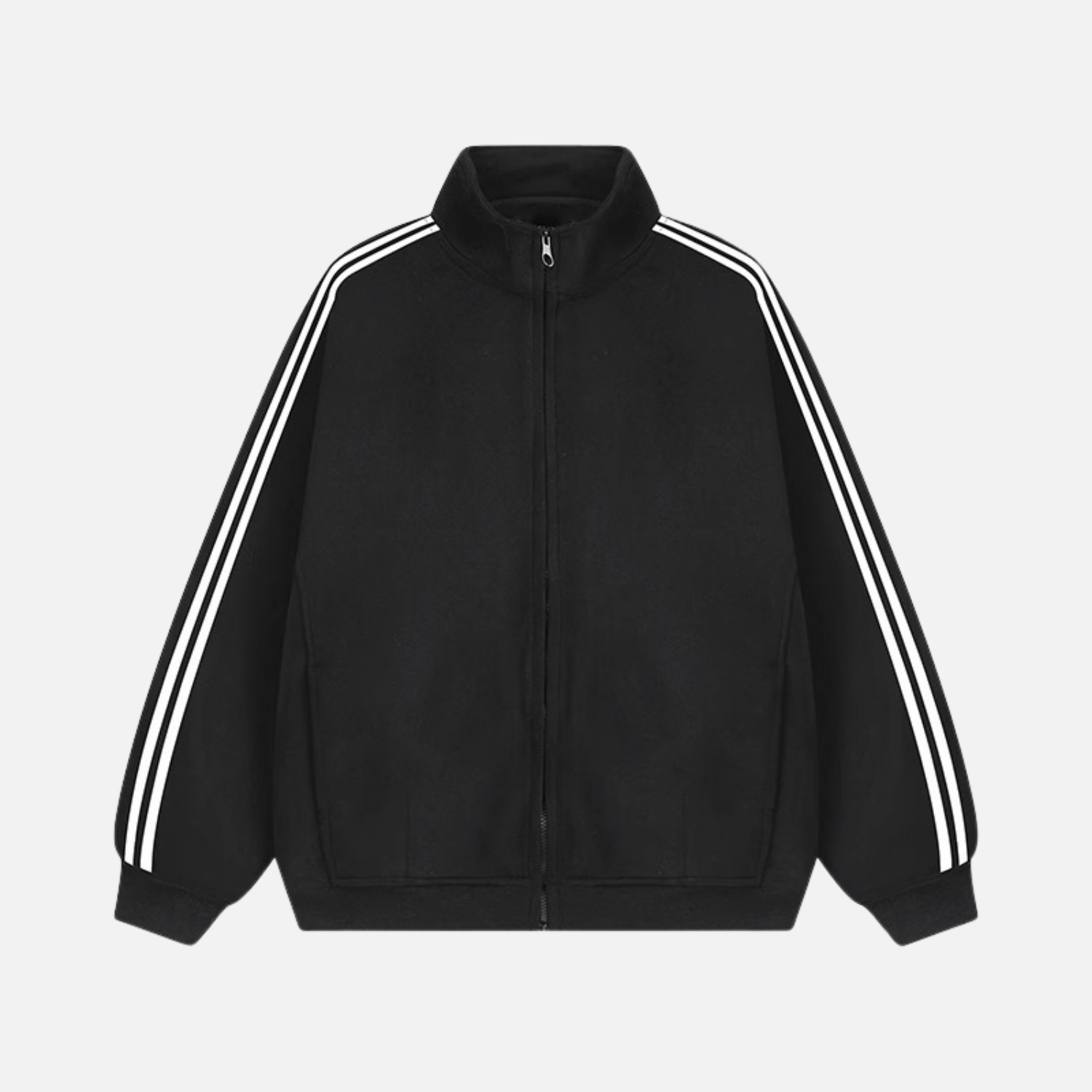 Striped Stand Collar Jacket