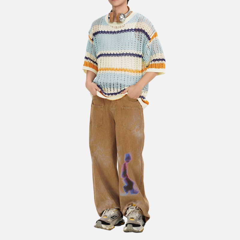 Retro Striped Knit Tee