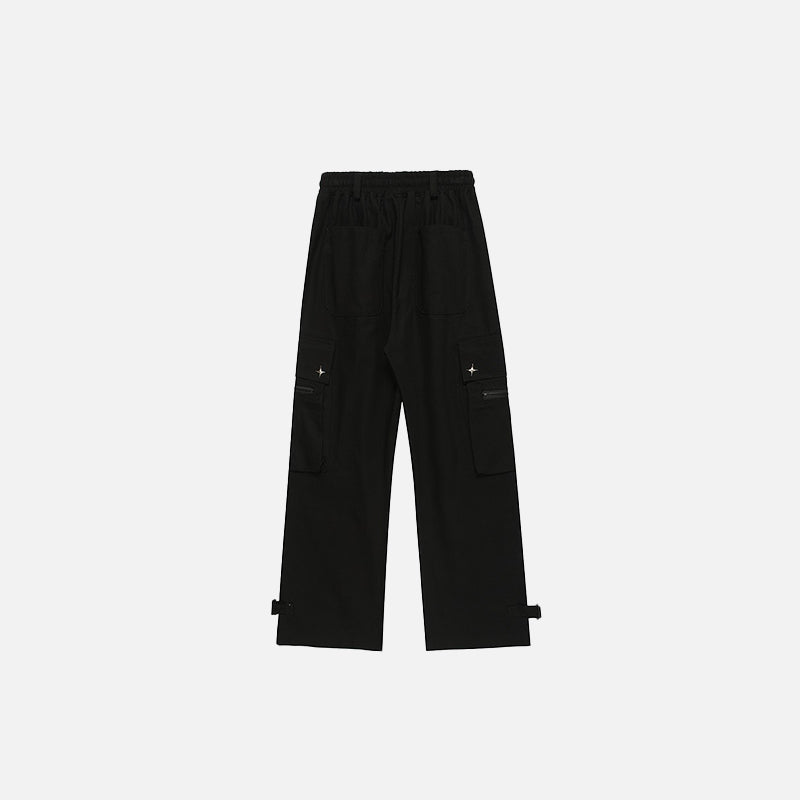 Drawstring Solid Cargo Pants