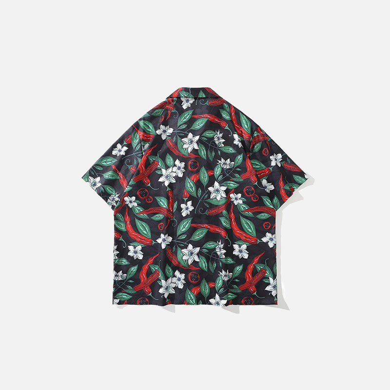 Paprika Leaves Print Shirt