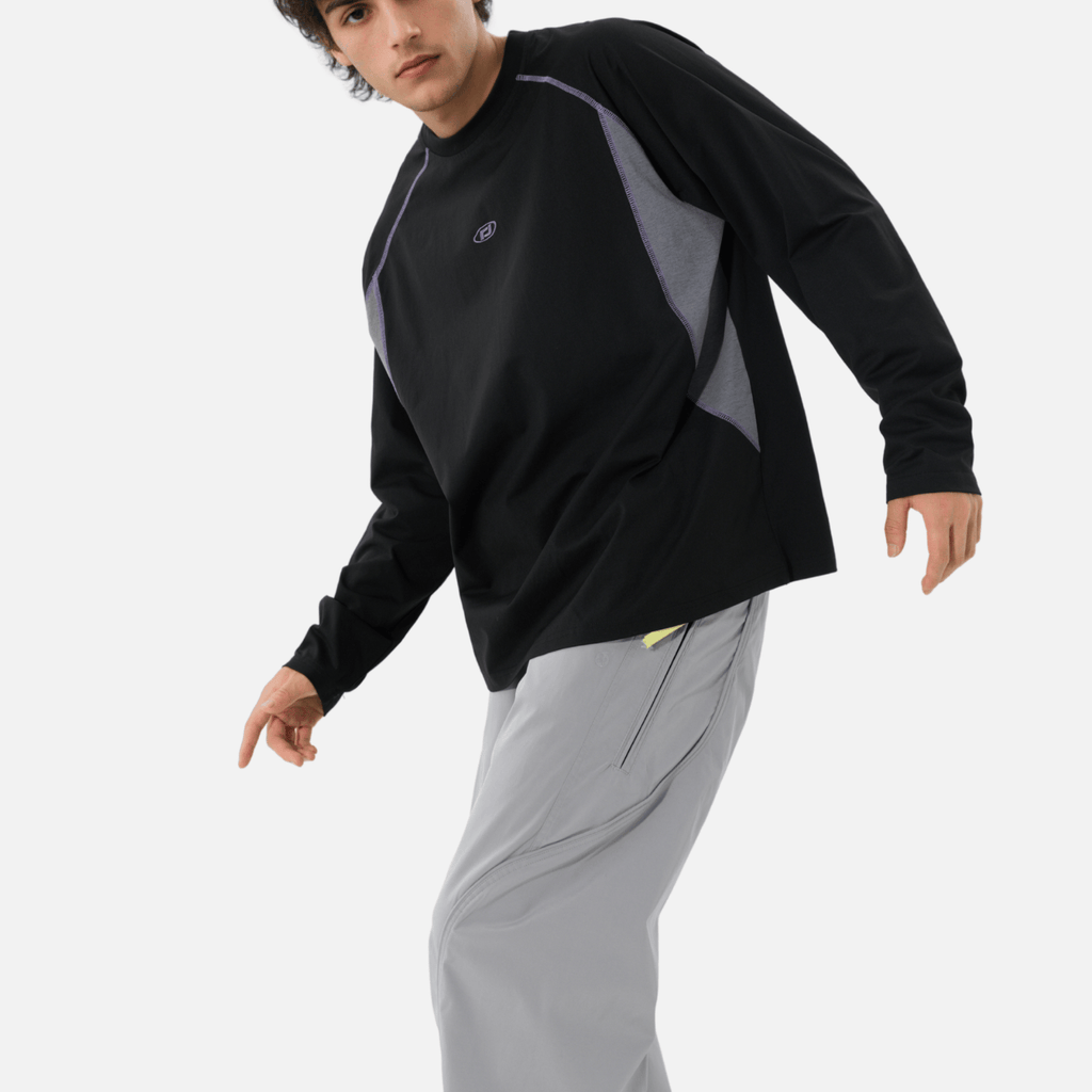 Colorblock Patchwork Long Sleeve T-Shirt