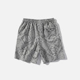 Plaid Elastic-waist Shorts