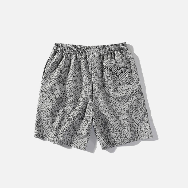 Plaid Elastic-waist Shorts