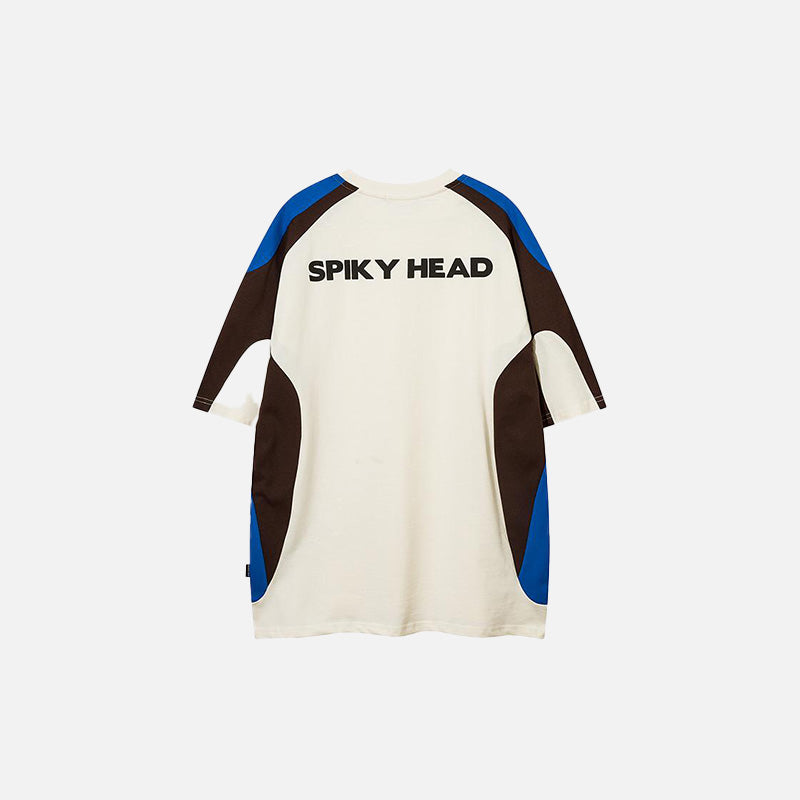 Sports Color Contrast Oversized T-shirt