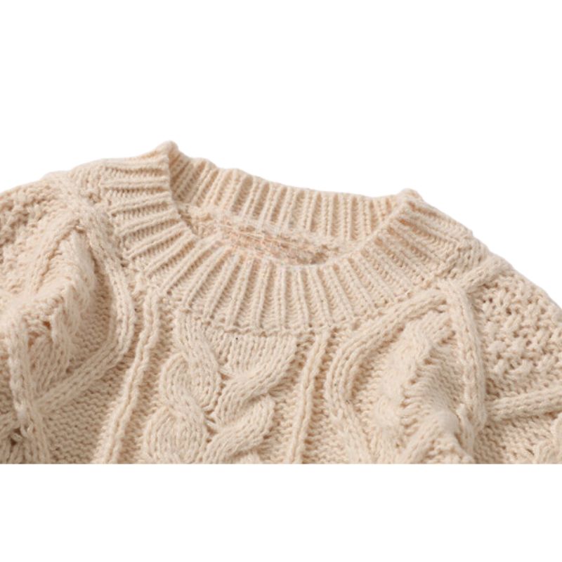 Vintage Twist Solid Color New Year Sweater