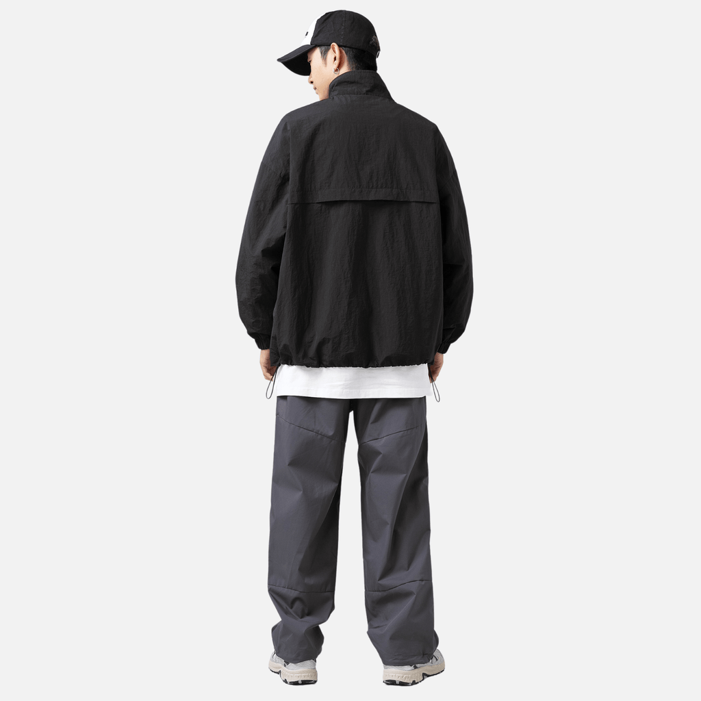 Waterproof Textured Half-Zip Tactical Jacket