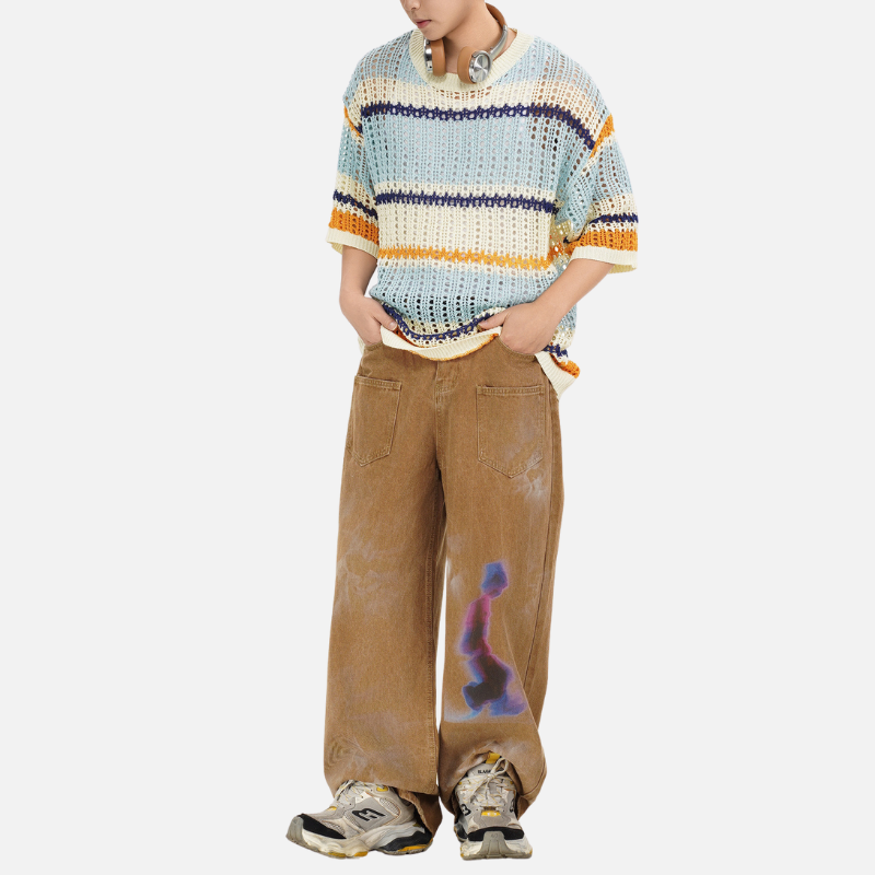 Retro Striped Knit Tee