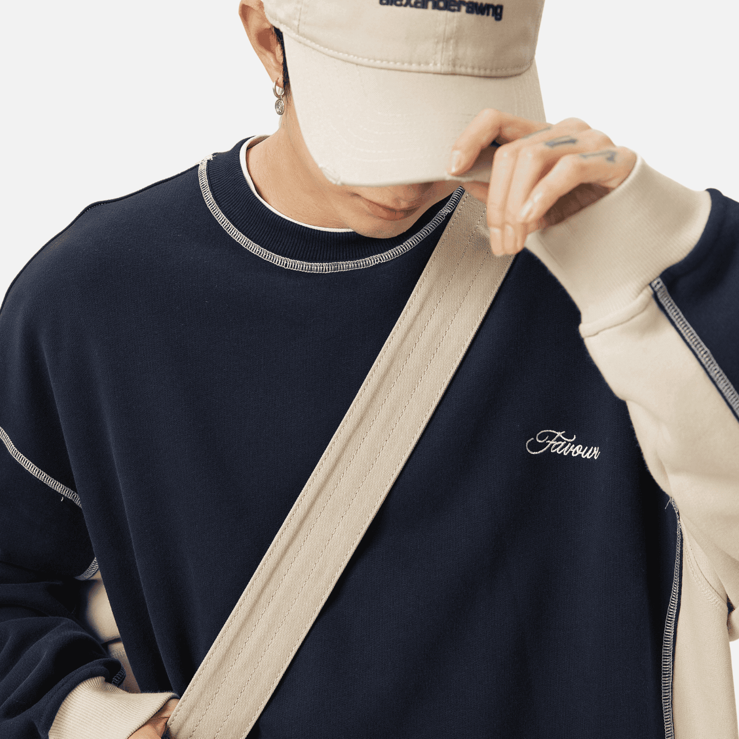 Retro Style Patchwork Sweatshirt