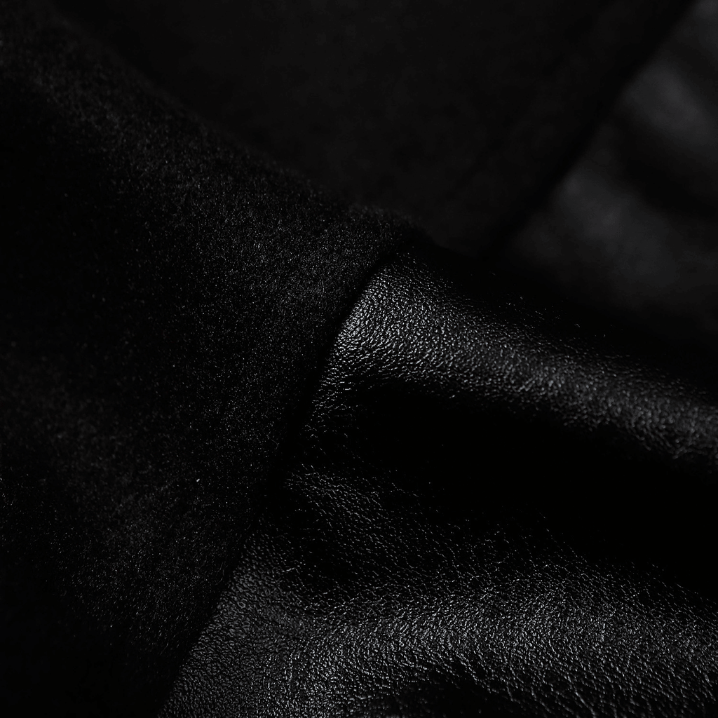 Symbol Embroidery PU Leather Stitching Baseball Jacket