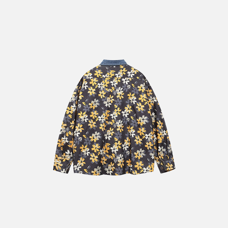 Cyclist Floral Pattern Shirt