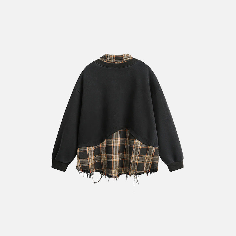 Retro Ripped Patchwork Shirt