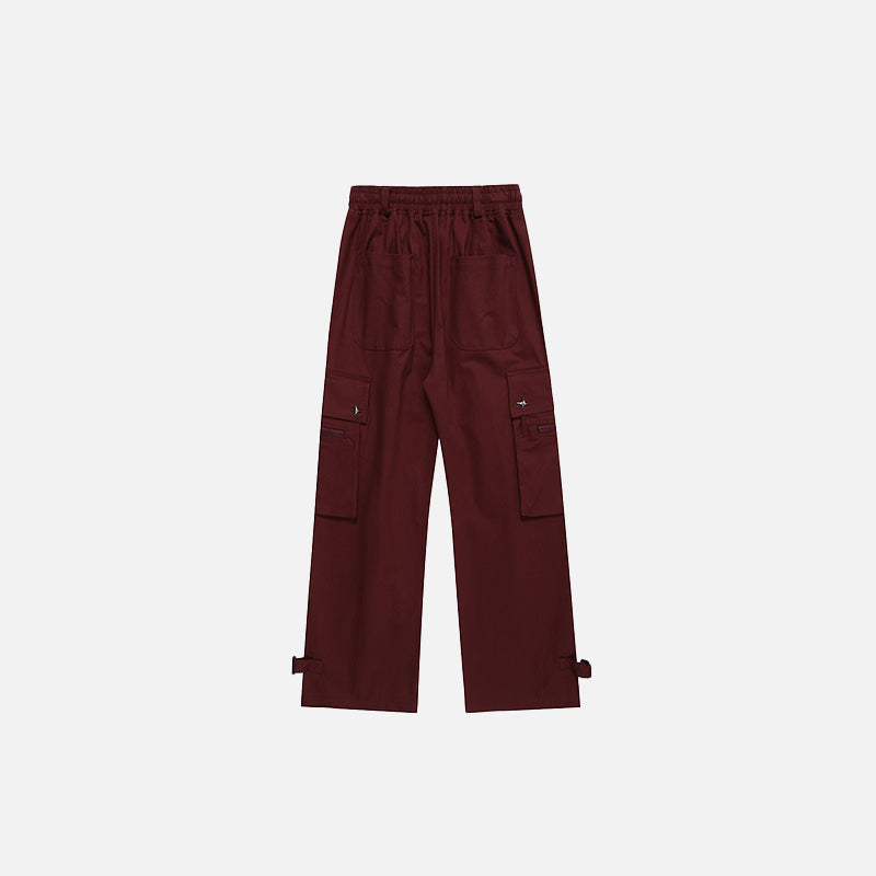 Drawstring Solid Cargo Pants