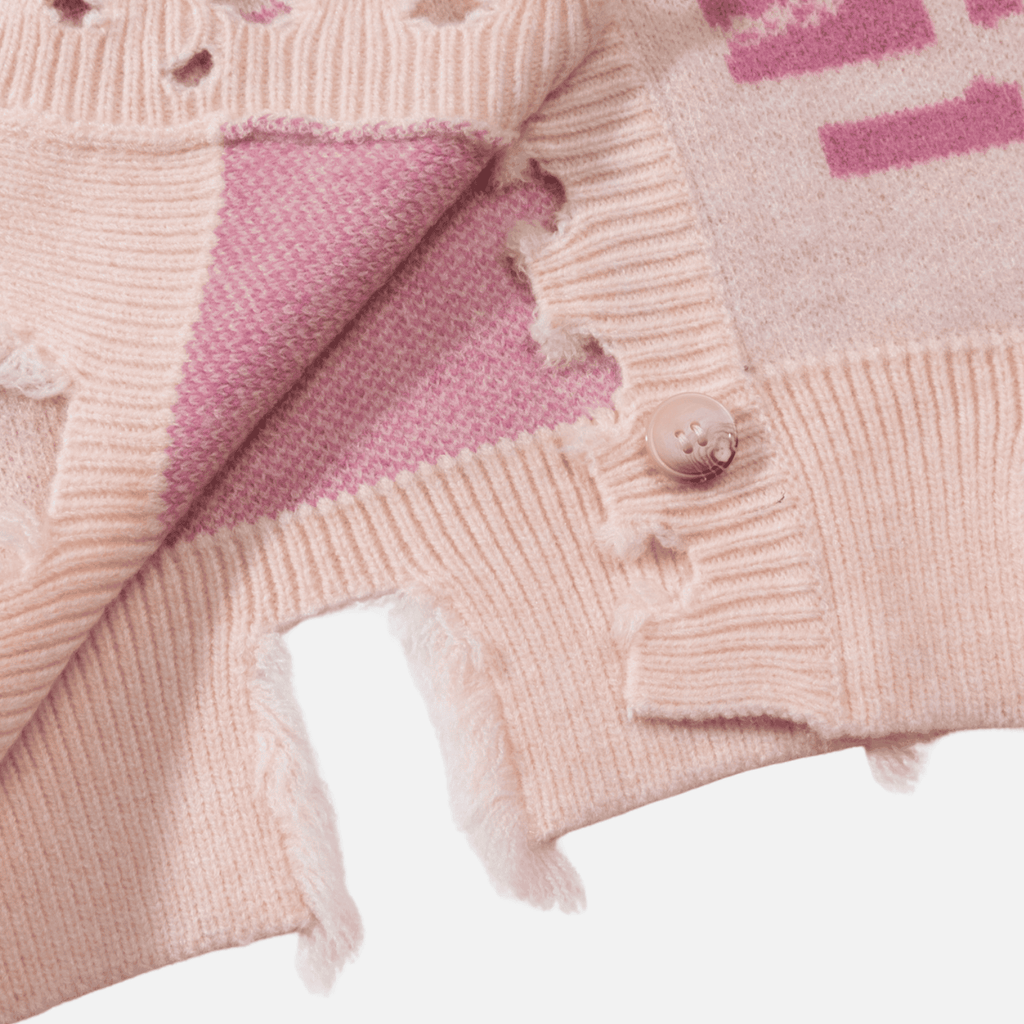 Vintage Distressed Knit Cardigan