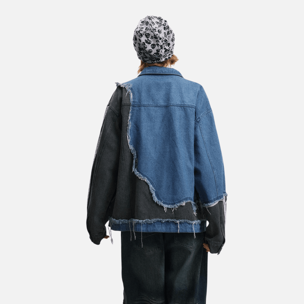 Irregular Patchwork Denim Jacket