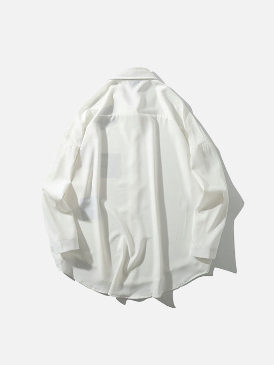 Pictures Print Polyester Shirt