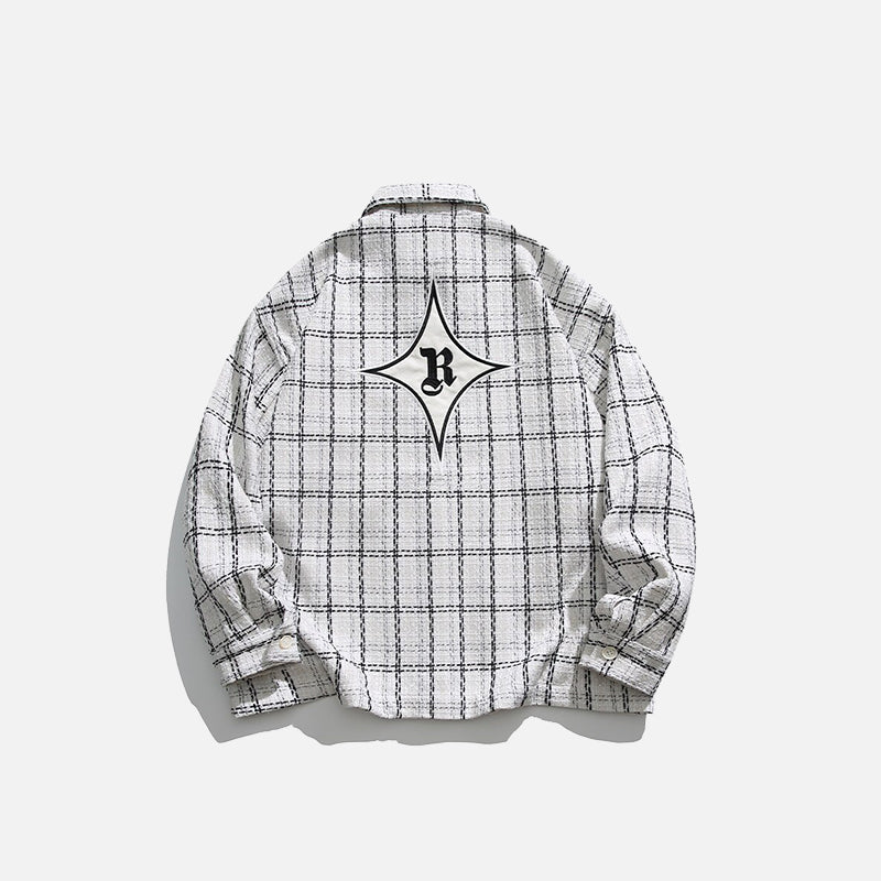 Oversized Black Hit Color Patch Shirt