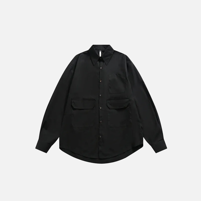 Oversized Solid Color Blank Shirt