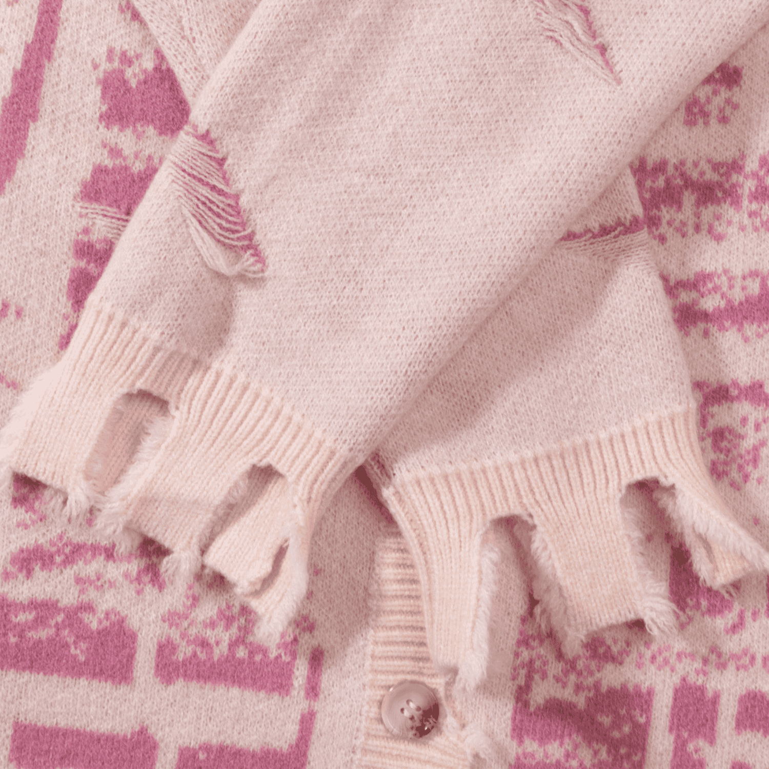 Vintage Distressed Knit Cardigan