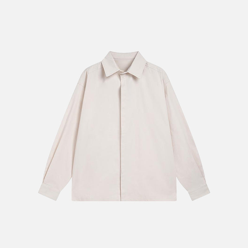 Casual Loose Solid Color Shirt