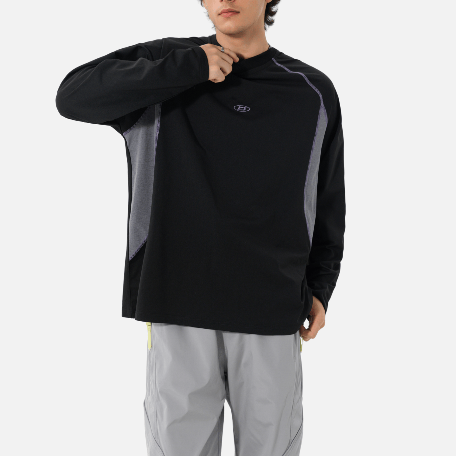 Colorblock Patchwork Long Sleeve T-Shirt