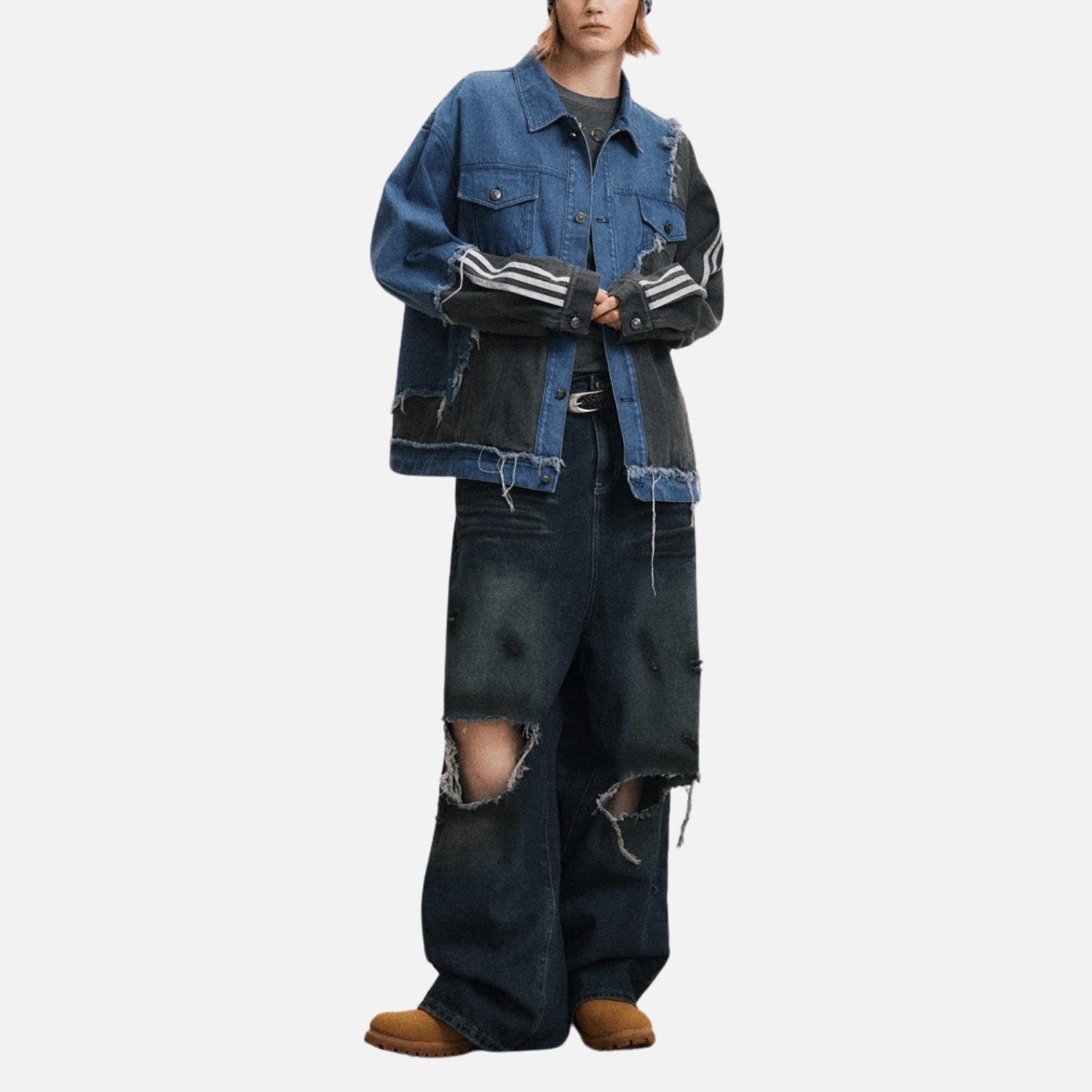Irregular Patchwork Denim Jacket
