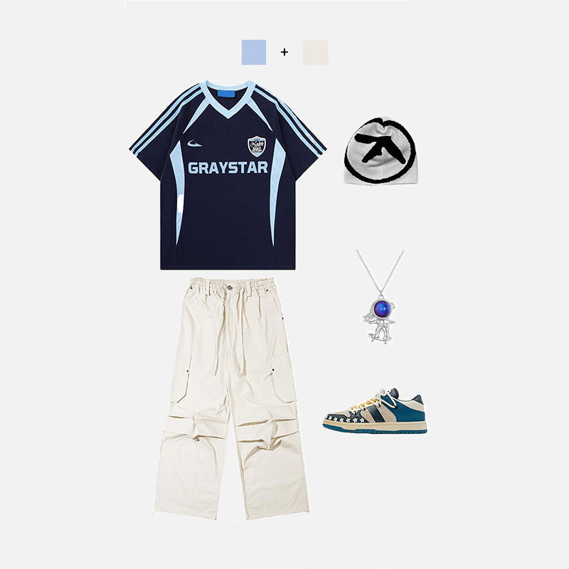 Loose Solid Color High Waist Cargo Pants