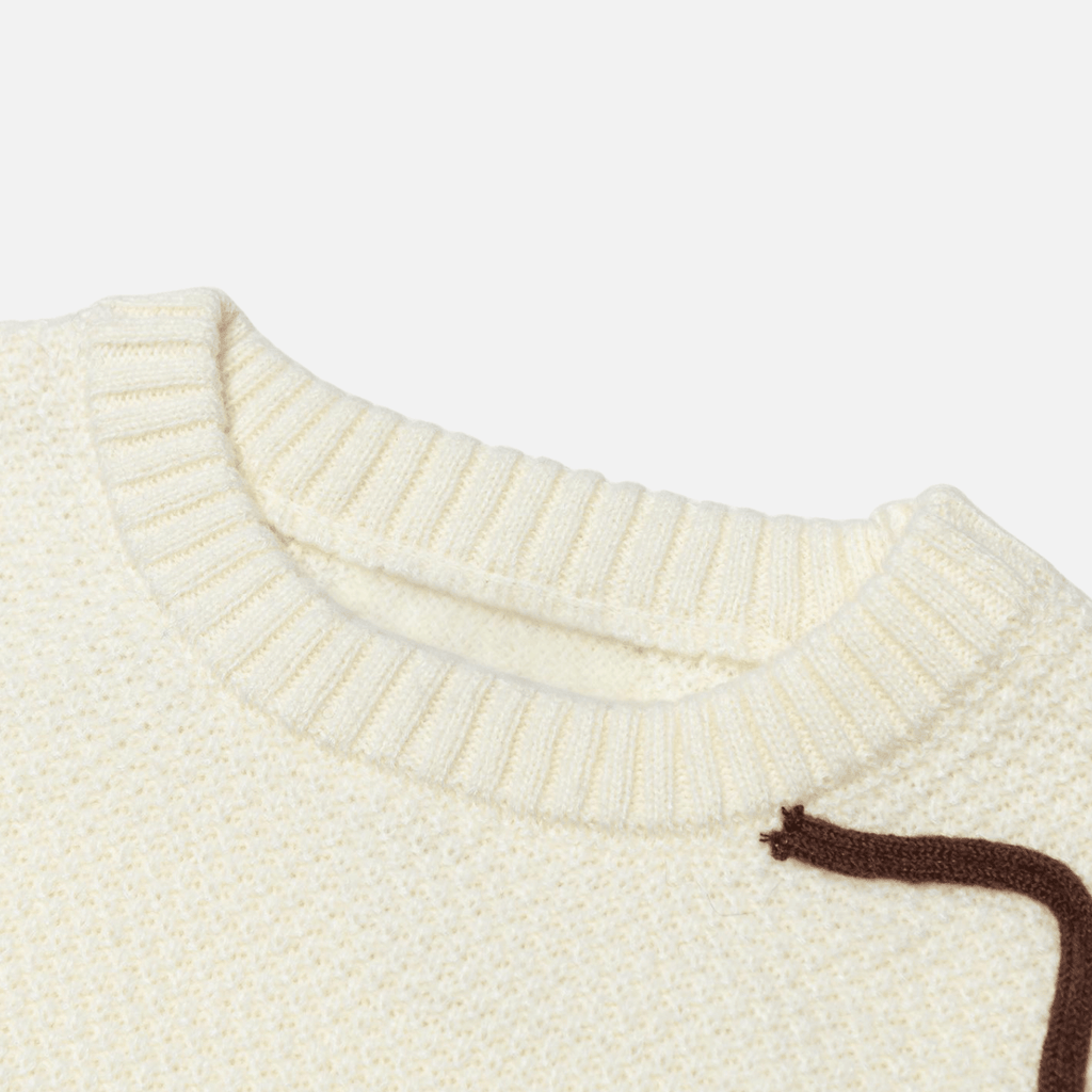 Colorblock Stitch Knit Sweater